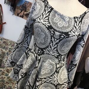 Black and white skater dress